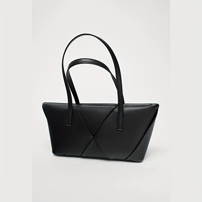 Elegant Woven Textured Tote Bag with Shoulder Strap