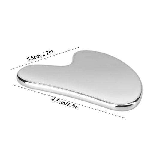 GlowSculpt Stainless Steel Gua Sha – Firming & Anti-Aging Tool