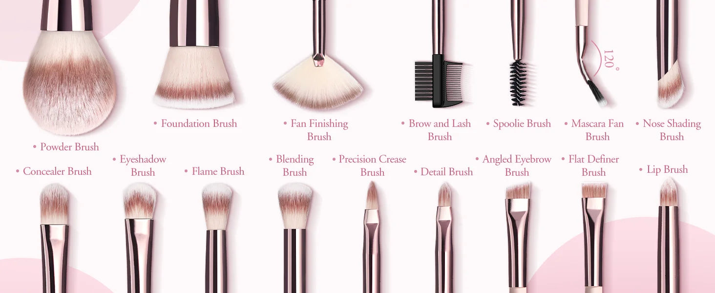BESTOPE ProTravel 20-Piece Makeup Brush Set