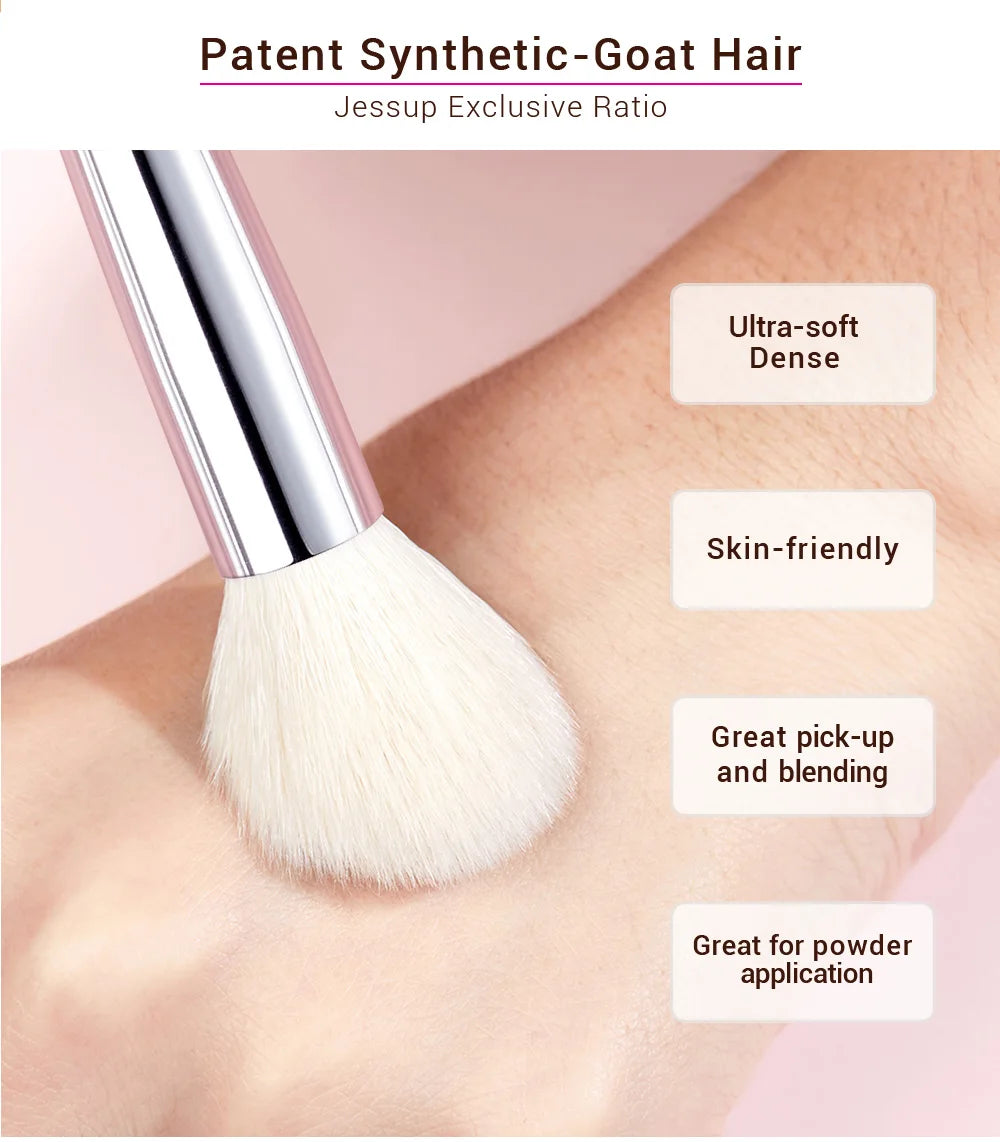 Jessup Rose-Carmin Pro 25PCS Makeup Brush Set