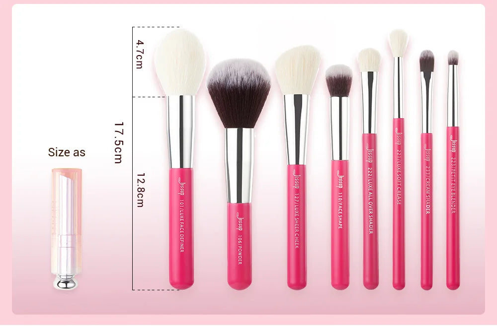Jessup Rose-Carmin Pro 25PCS Makeup Brush Set