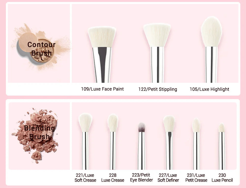 Jessup Rose-Carmin Pro 25PCS Makeup Brush Set