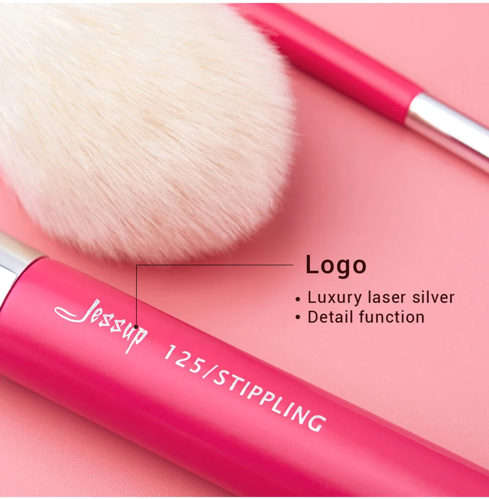 Jessup Rose-Carmin Pro 25PCS Makeup Brush Set