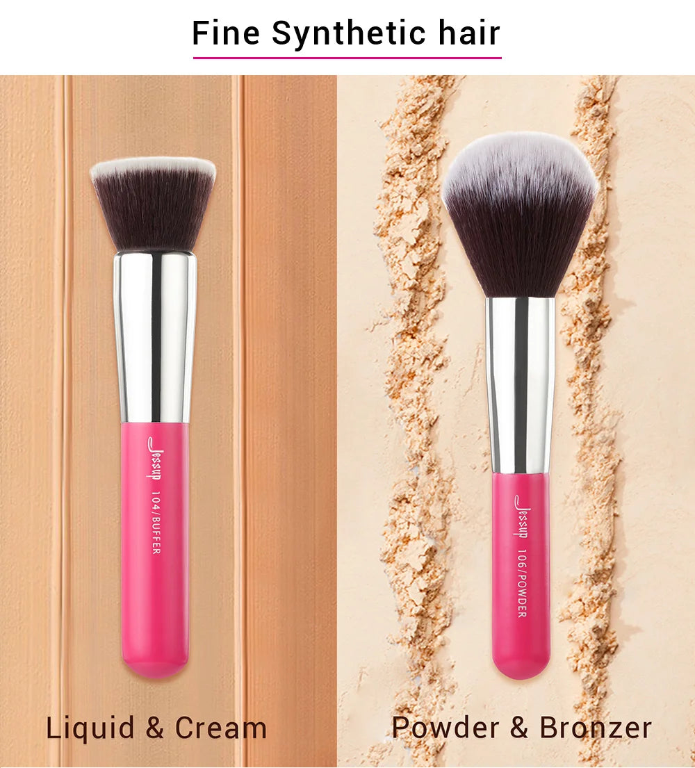 Jessup Rose-Carmin Pro 25PCS Makeup Brush Set
