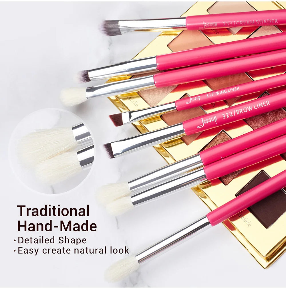 Jessup Rose-Carmin Pro 25PCS Makeup Brush Set