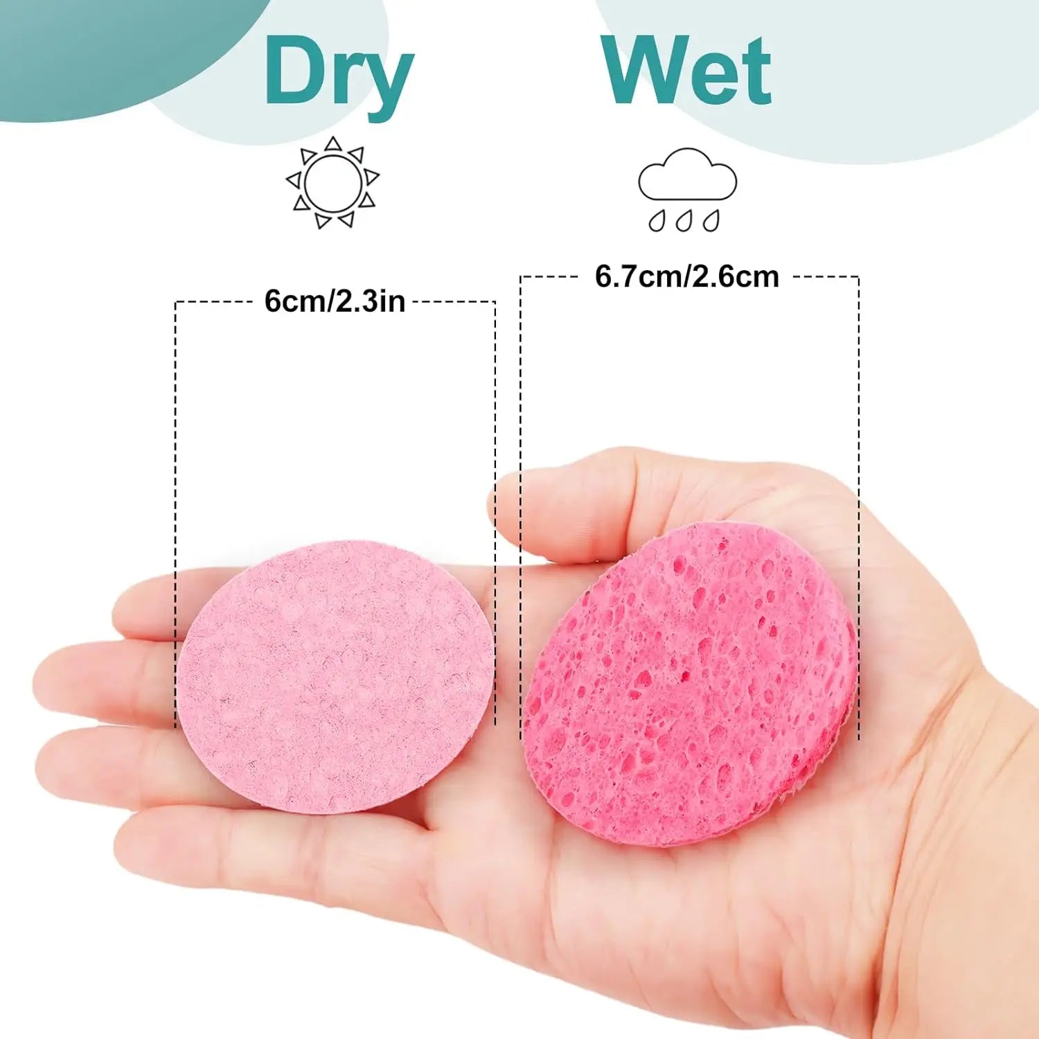PurePuff Reusable Cellulose Facial Sponges