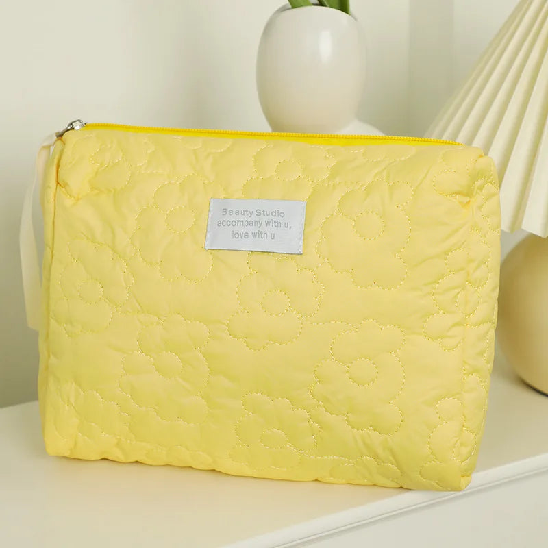 LuxeGlow Waterproof Large-Capacity Makeup Pouch