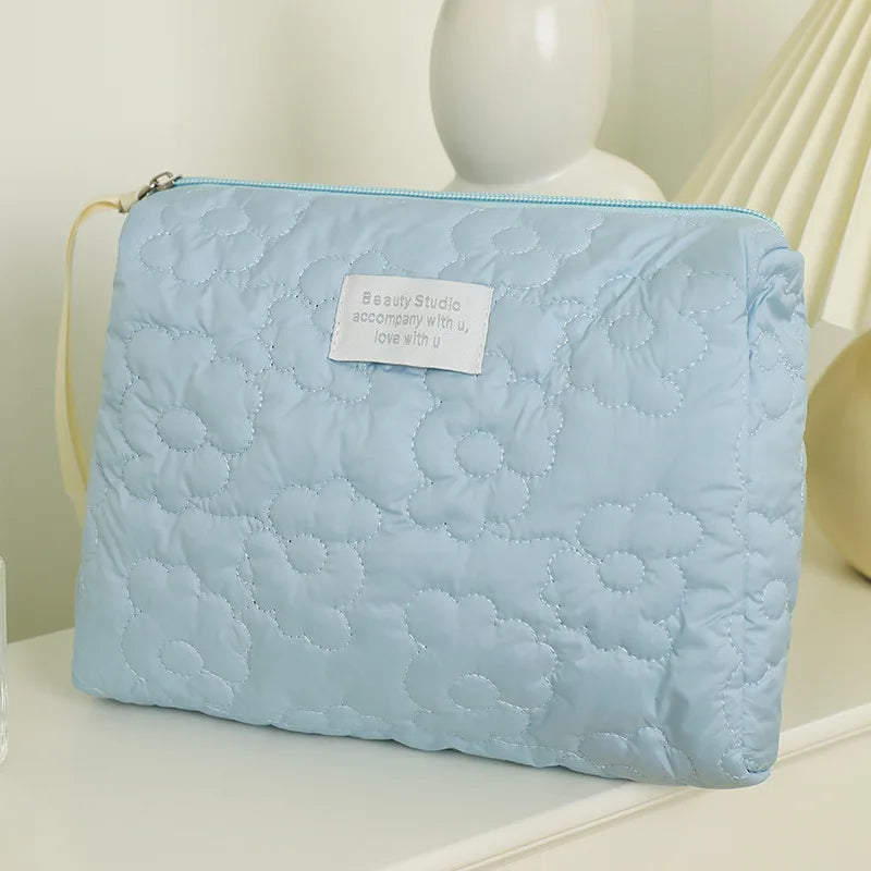 LuxeGlow Waterproof Large-Capacity Makeup Pouch