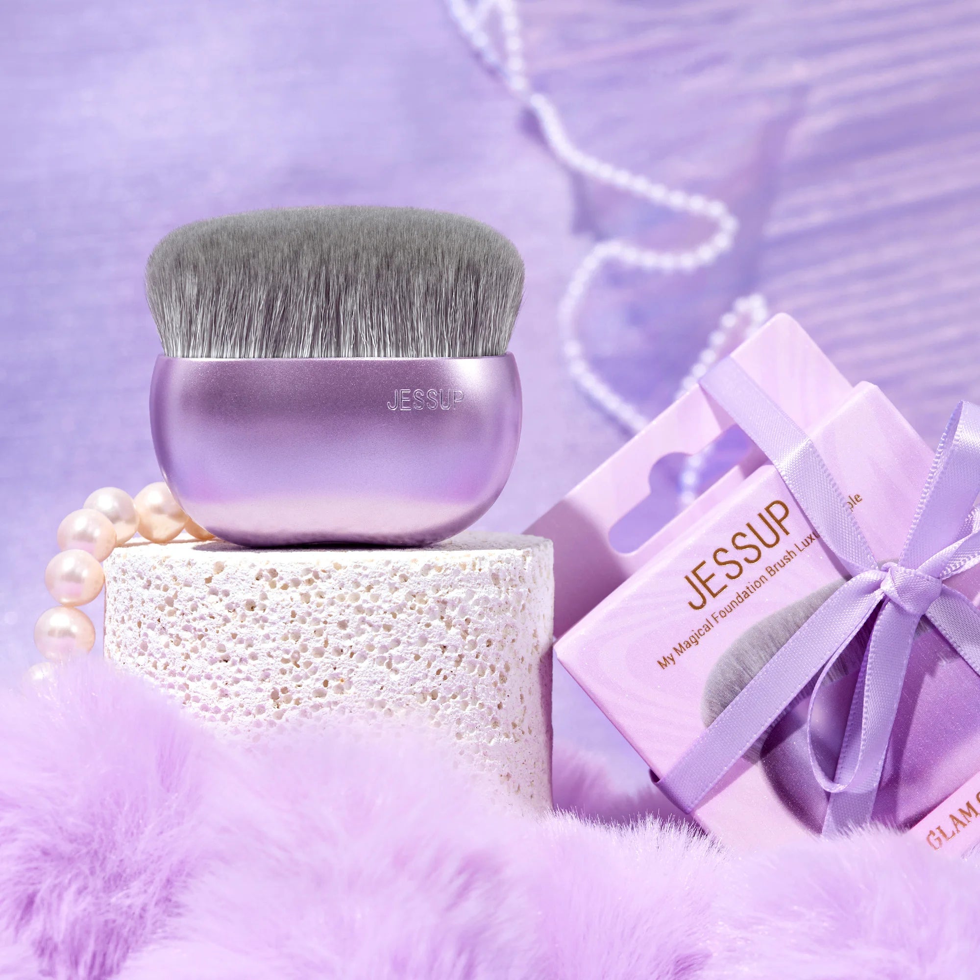 Jessup Pro Flawless Foundation Brush (SF003) – Luxury Purple Edition