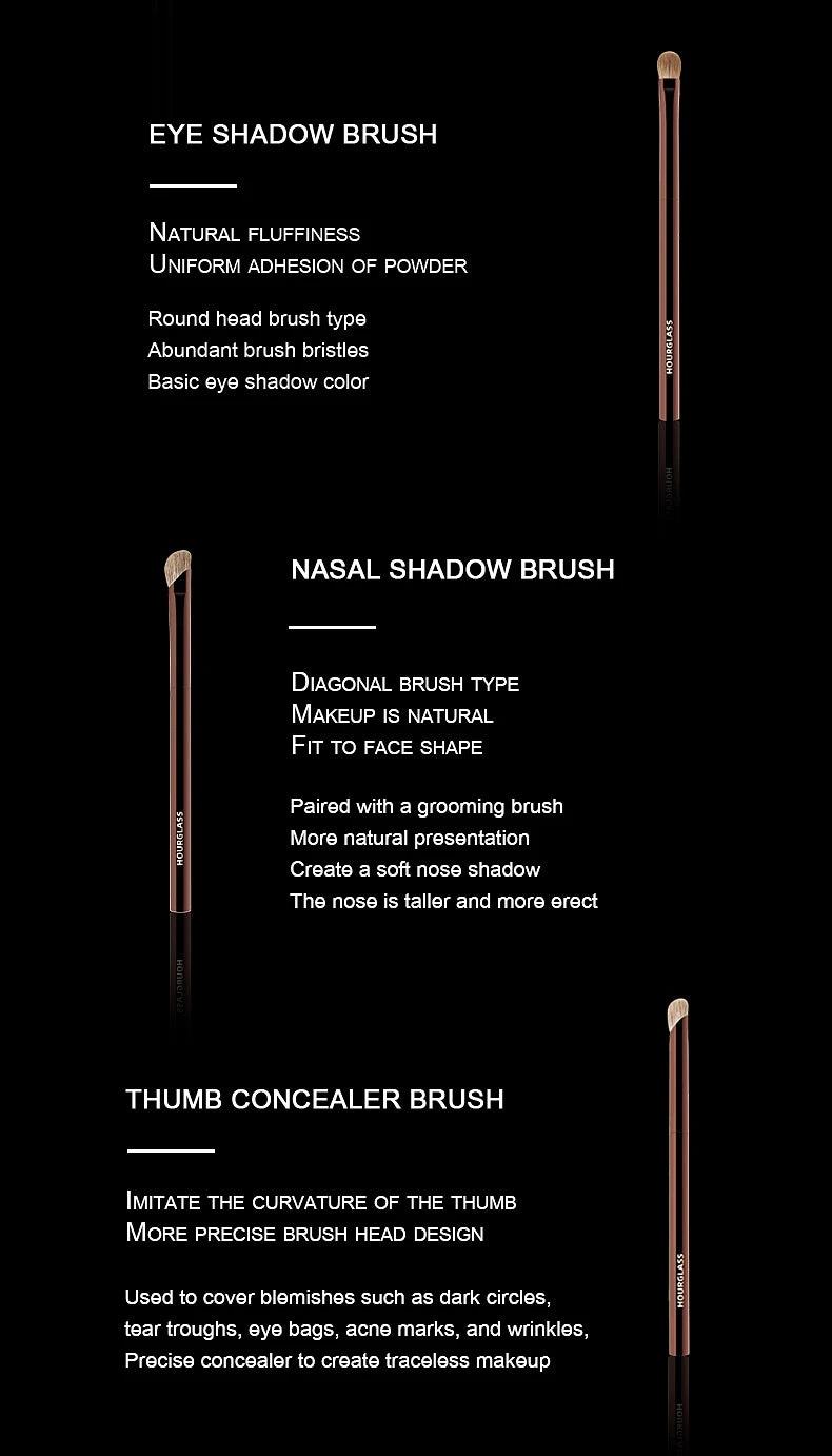 Hourglass 10-Piece Soft Wool Fiber Makeup Brush Set