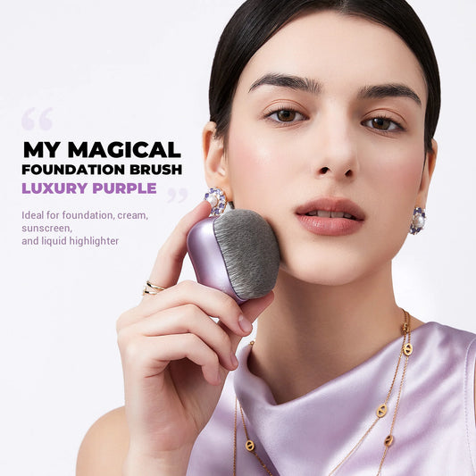 Jessup Pro Flawless Foundation Brush (SF003) – Luxury Purple Edition