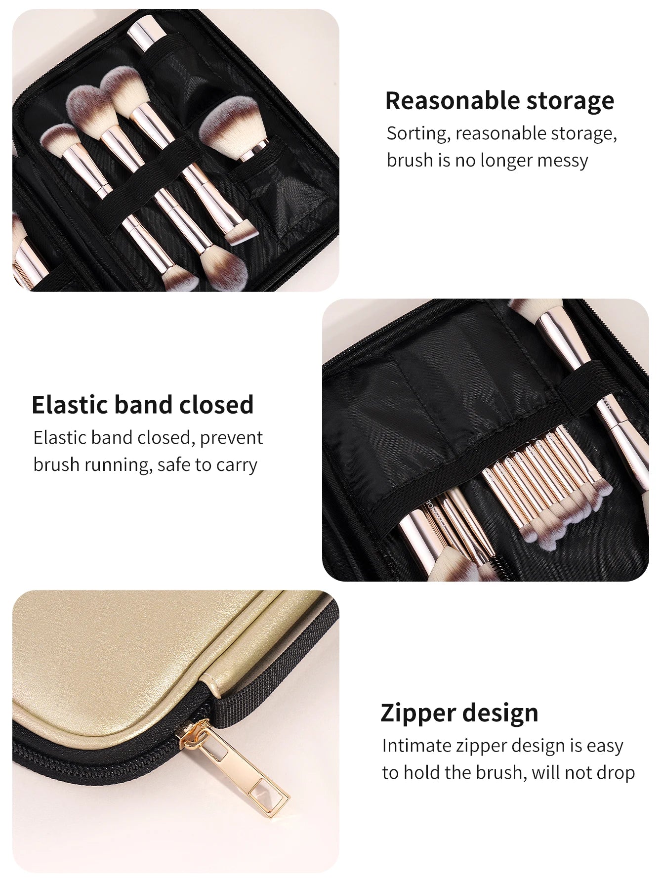 MAANGE 20-Piece Dual-End Professional Makeup Brush Set with Organizer