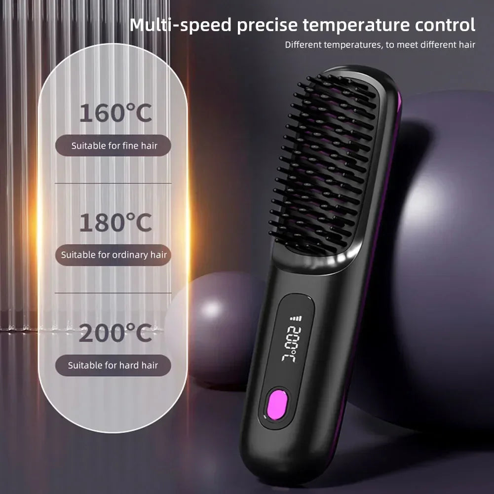 IonGlow Ceramic Heat Comb – USB Rechargeable