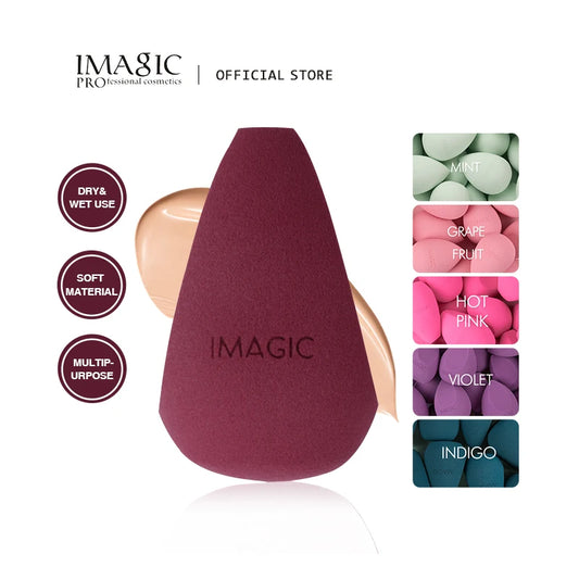 IMAGIC 10-Piece Soft Makeup Sponges – Wet & Dry Use, Multi-Shape Set