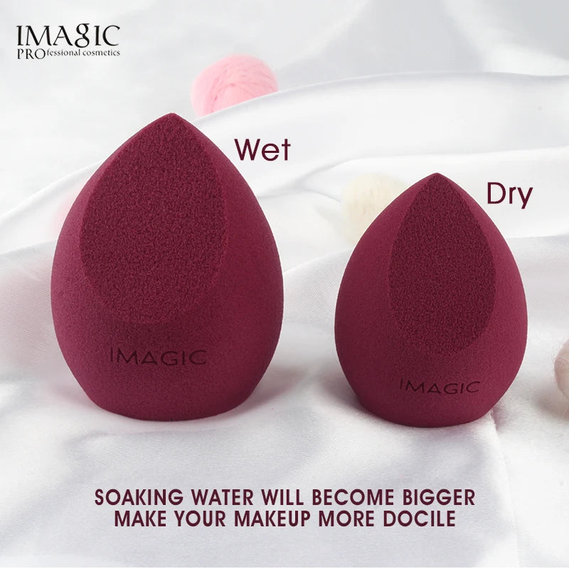 IMAGIC 10-Piece Soft Makeup Sponges – Wet & Dry Use, Multi-Shape Set