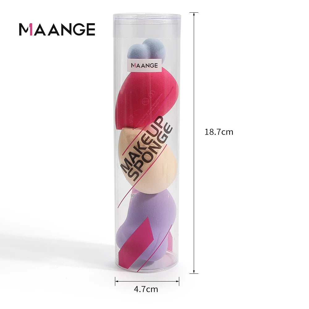 MAANGE 5-Piece Colorful Makeup Sponge Set