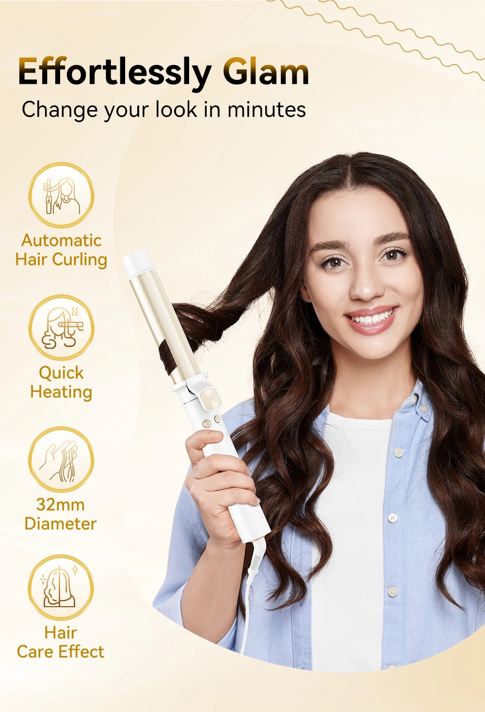 ANLAN Automatic Hair Curler – Fast Heat & Smart Temp Control