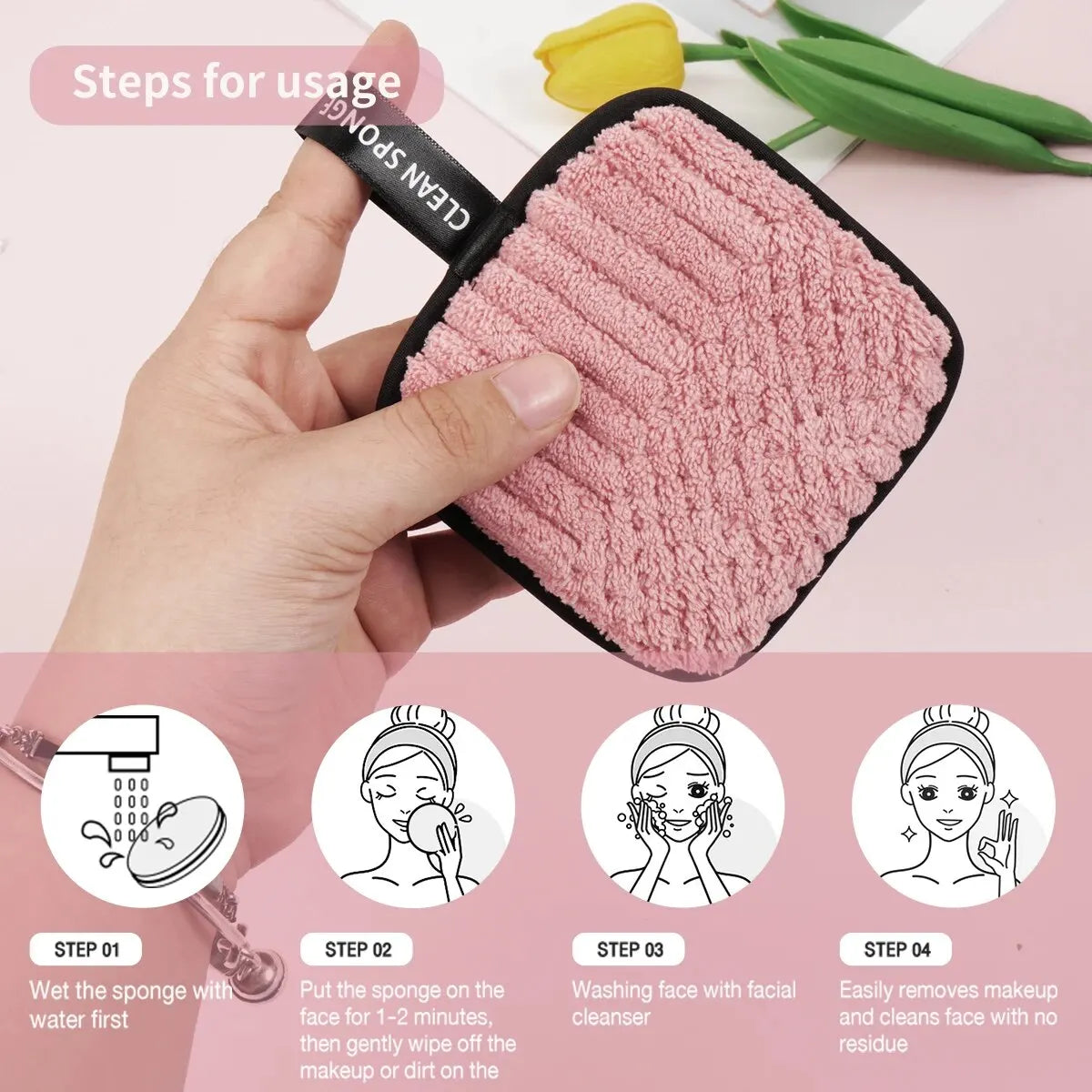 MAANGE Eco-Friendly Makeup Remover Pads (10-Piece Set)