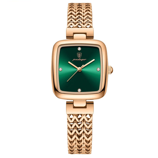 POEDAGAR Luxury Square Women's Watch