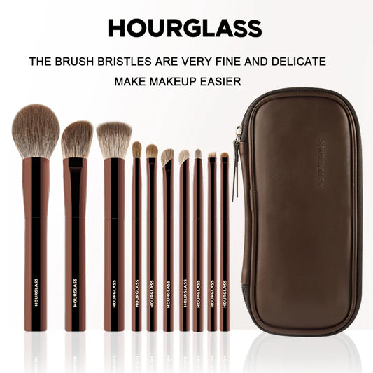 Hourglass 10-Piece Soft Wool Fiber Makeup Brush Set