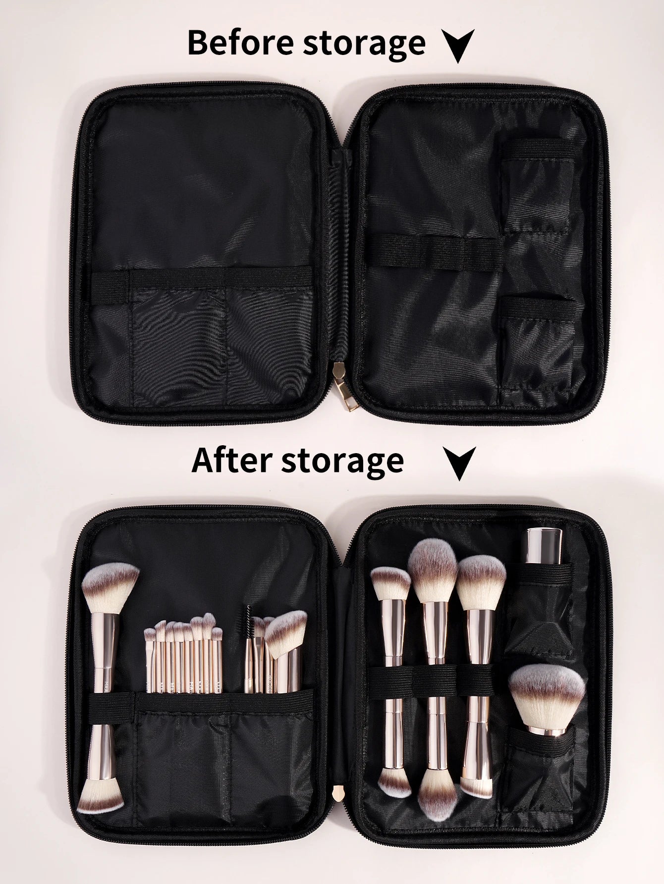 MAANGE 20-Piece Dual-End Professional Makeup Brush Set with Organizer