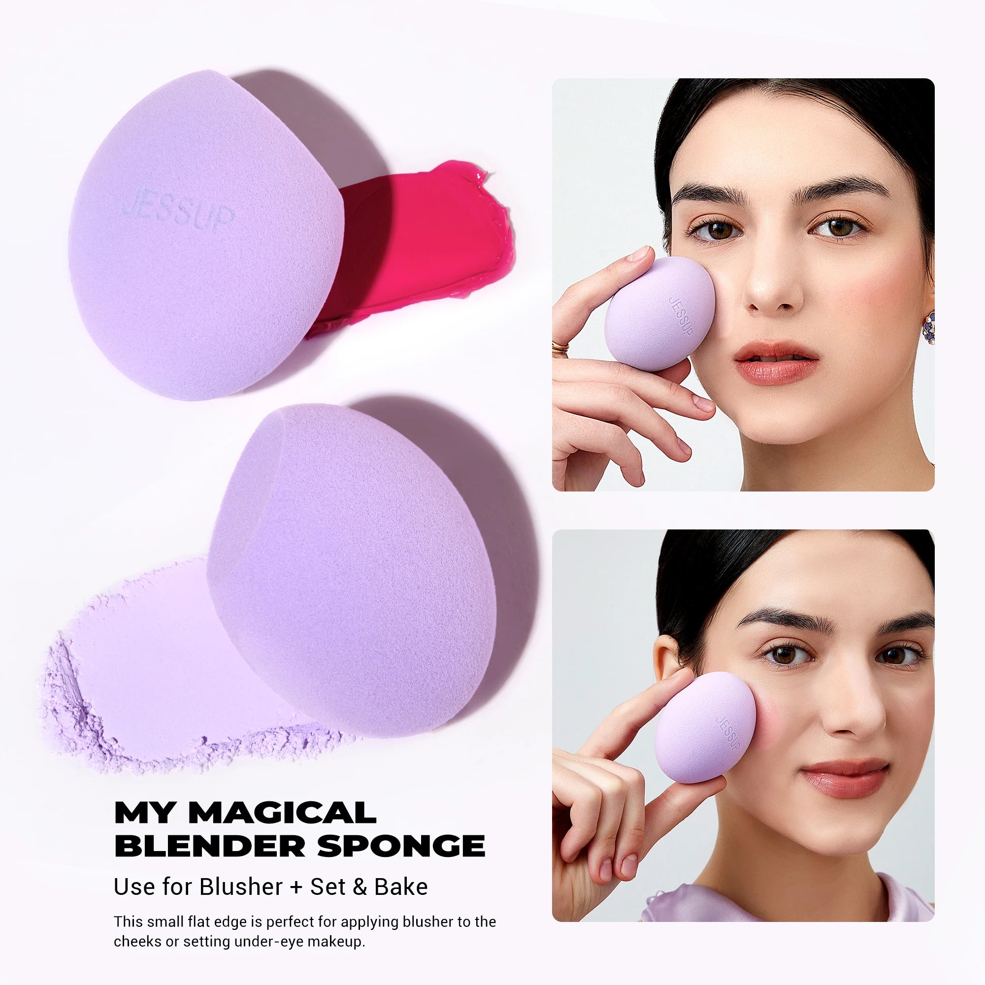 Jessup Pro Blend Sponge Set (SP017) – 3-Piece Luxury Makeup Sponges