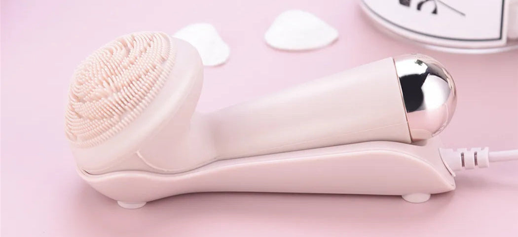 Electric Silicone Facial Cleansing Brush – Rechargeable & Waterproof