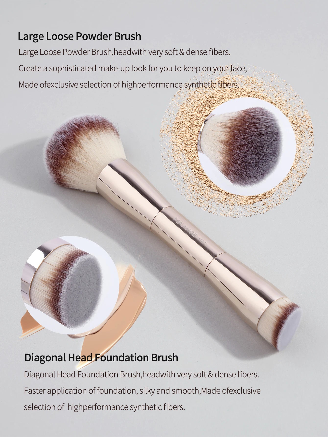 MAANGE 20-Piece Dual-End Professional Makeup Brush Set with Organizer