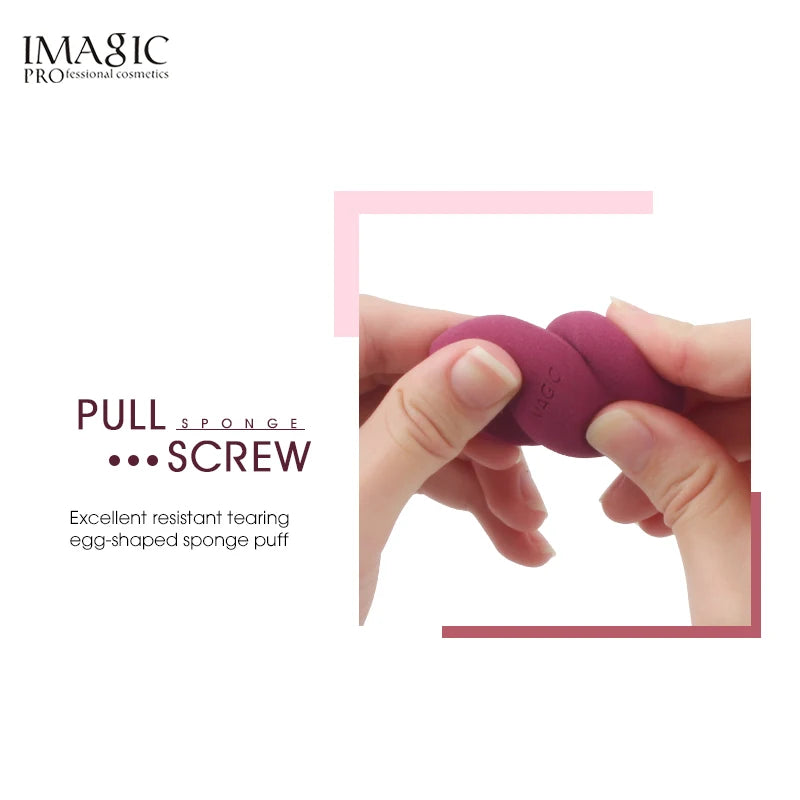 IMAGIC 10-Piece Soft Makeup Sponges – Wet & Dry Use, Multi-Shape Set