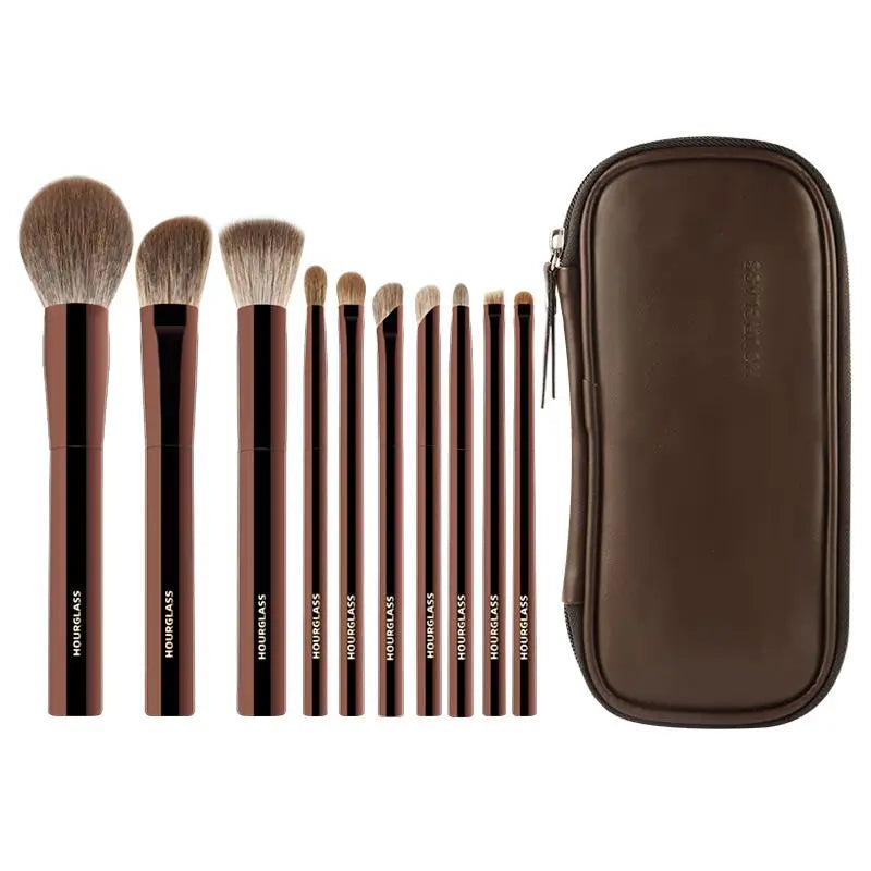 Hourglass 10-Piece Soft Wool Fiber Makeup Brush Set
