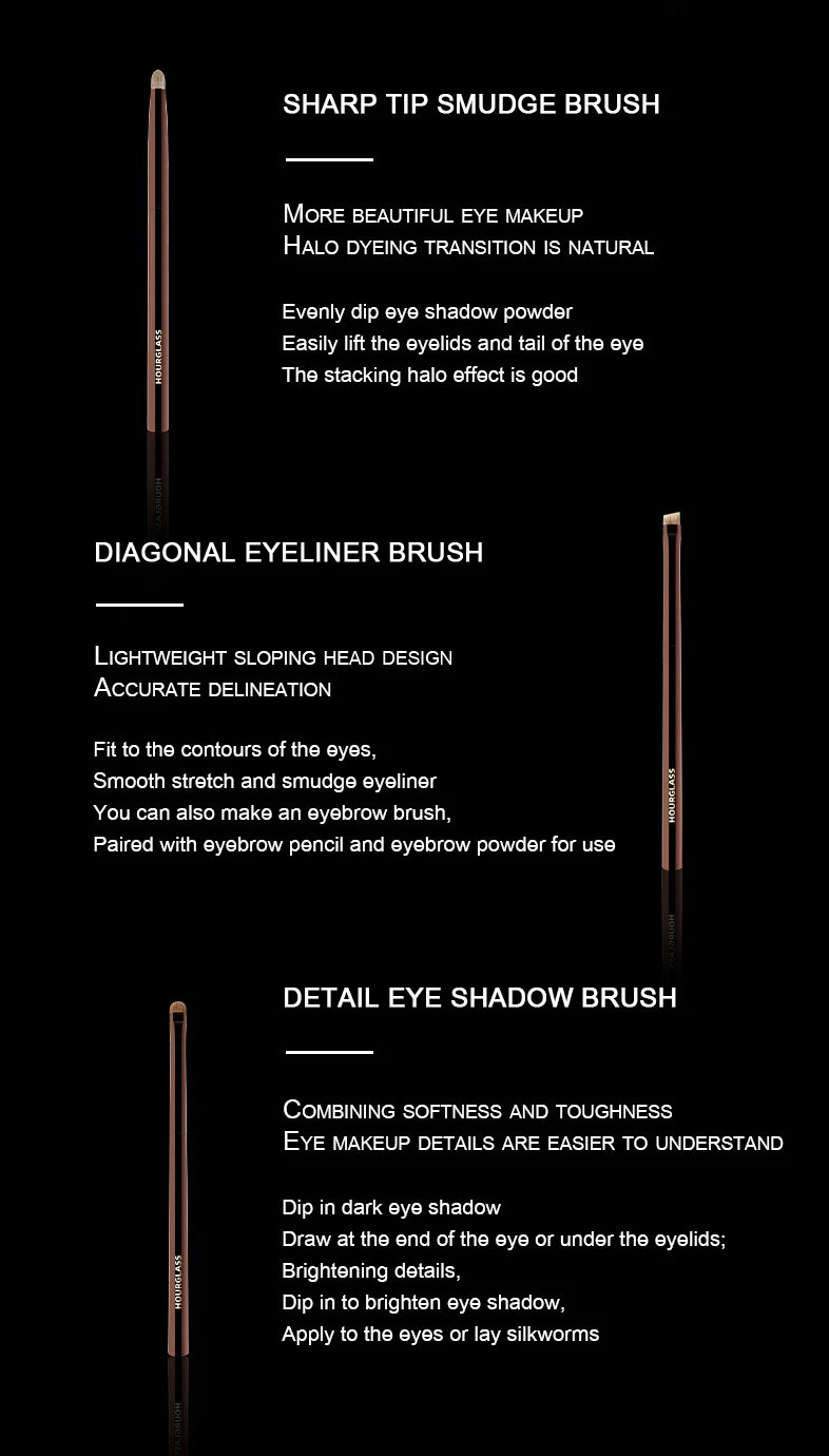 Hourglass 10-Piece Soft Wool Fiber Makeup Brush Set