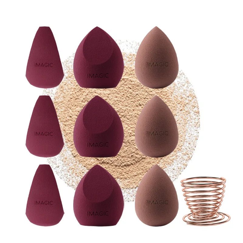 IMAGIC 10-Piece Soft Makeup Sponges – Wet & Dry Use, Multi-Shape Set