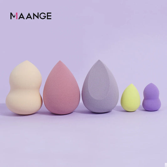 MAANGE 5-Piece Colorful Makeup Sponge Set