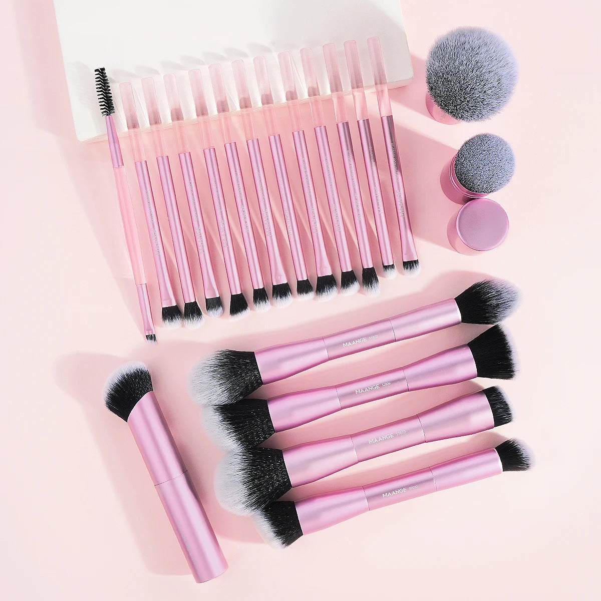MAANGE Pro Dual-Ended 20-Piece Makeup Brush Set with Bag