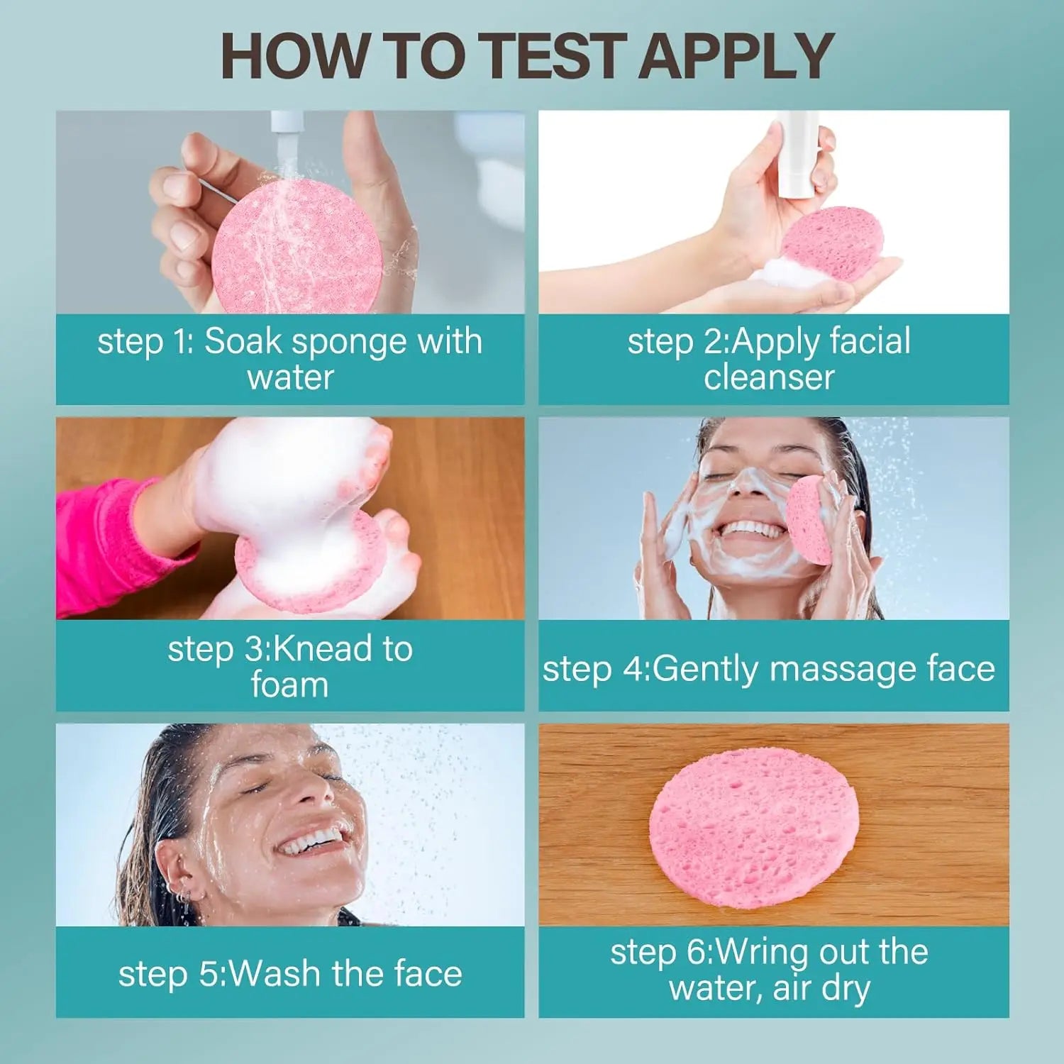 PurePuff Reusable Cellulose Facial Sponges