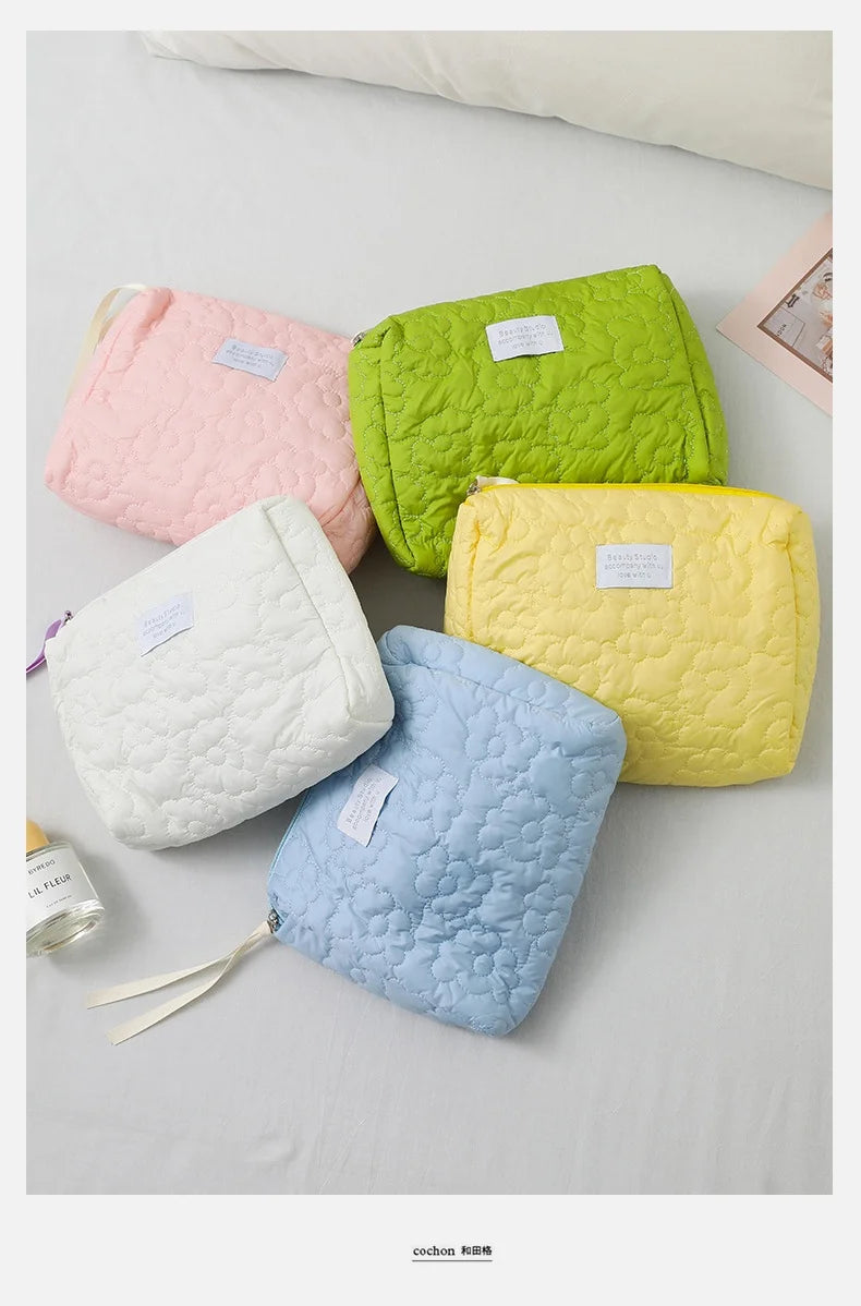 LuxeGlow Waterproof Large-Capacity Makeup Pouch
