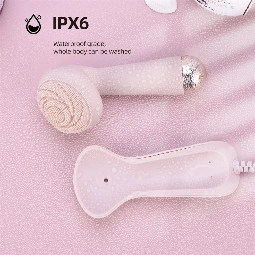 Electric Silicone Facial Cleansing Brush – Rechargeable & Waterproof