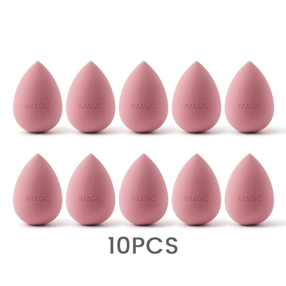 IMAGIC 10-Piece Soft Makeup Sponges – Wet & Dry Use, Multi-Shape Set