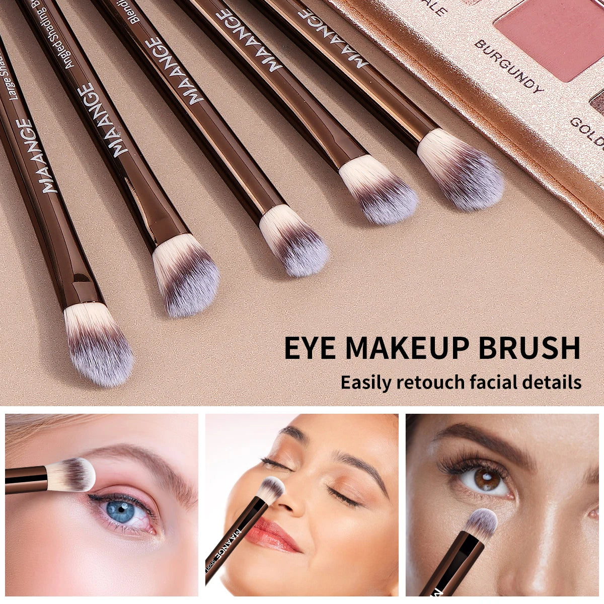 MAANGE Pro Dual-Ended 20-Piece Makeup Brush Set with Bag