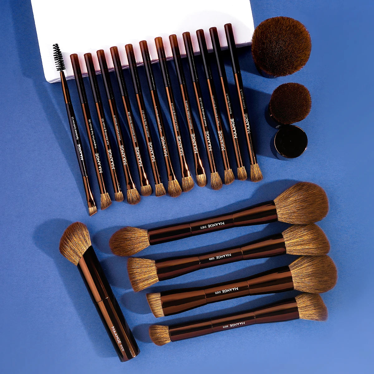 MAANGE Pro Dual-Ended 20-Piece Makeup Brush Set with Bag