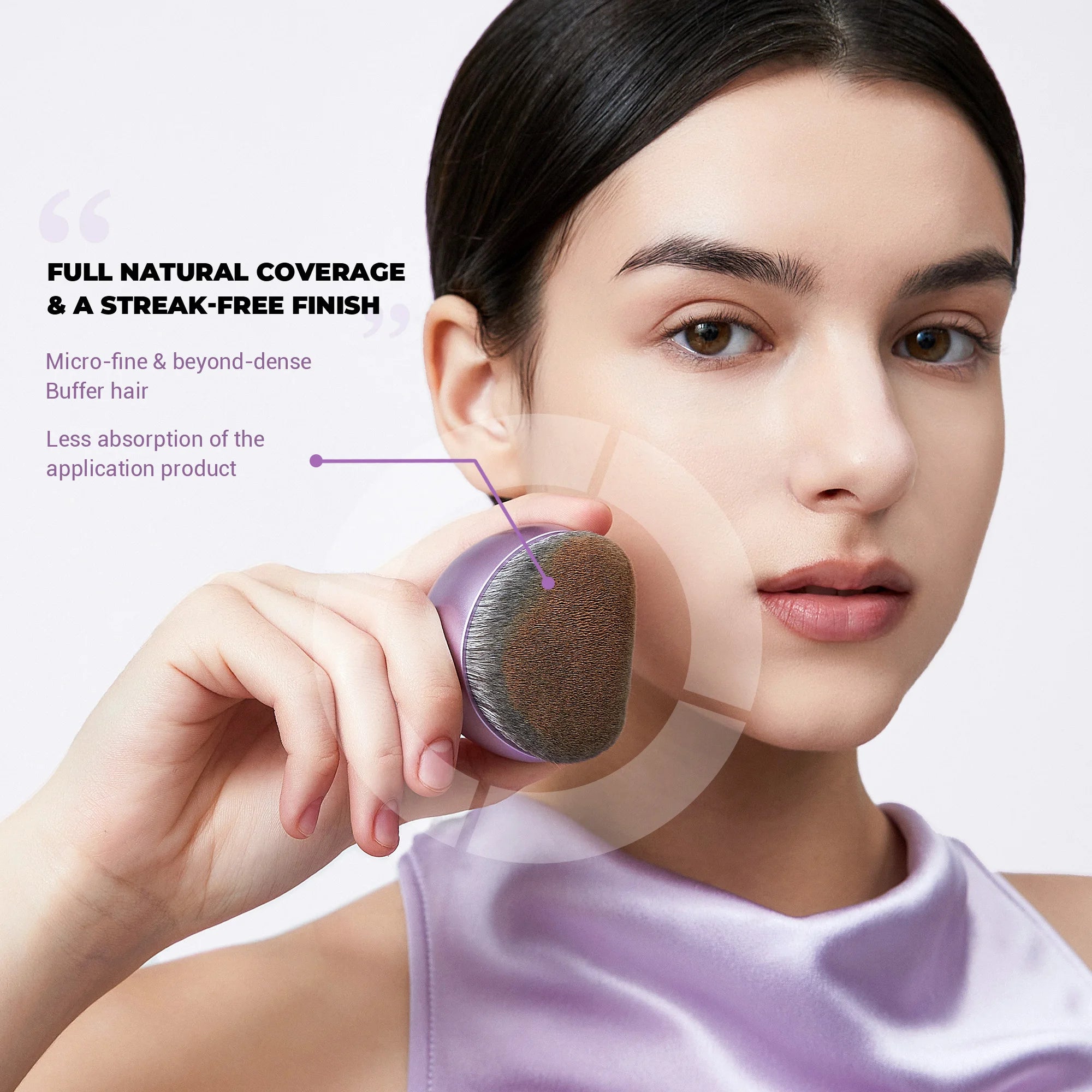 Jessup Pro Flawless Foundation Brush (SF003) – Luxury Purple Edition
