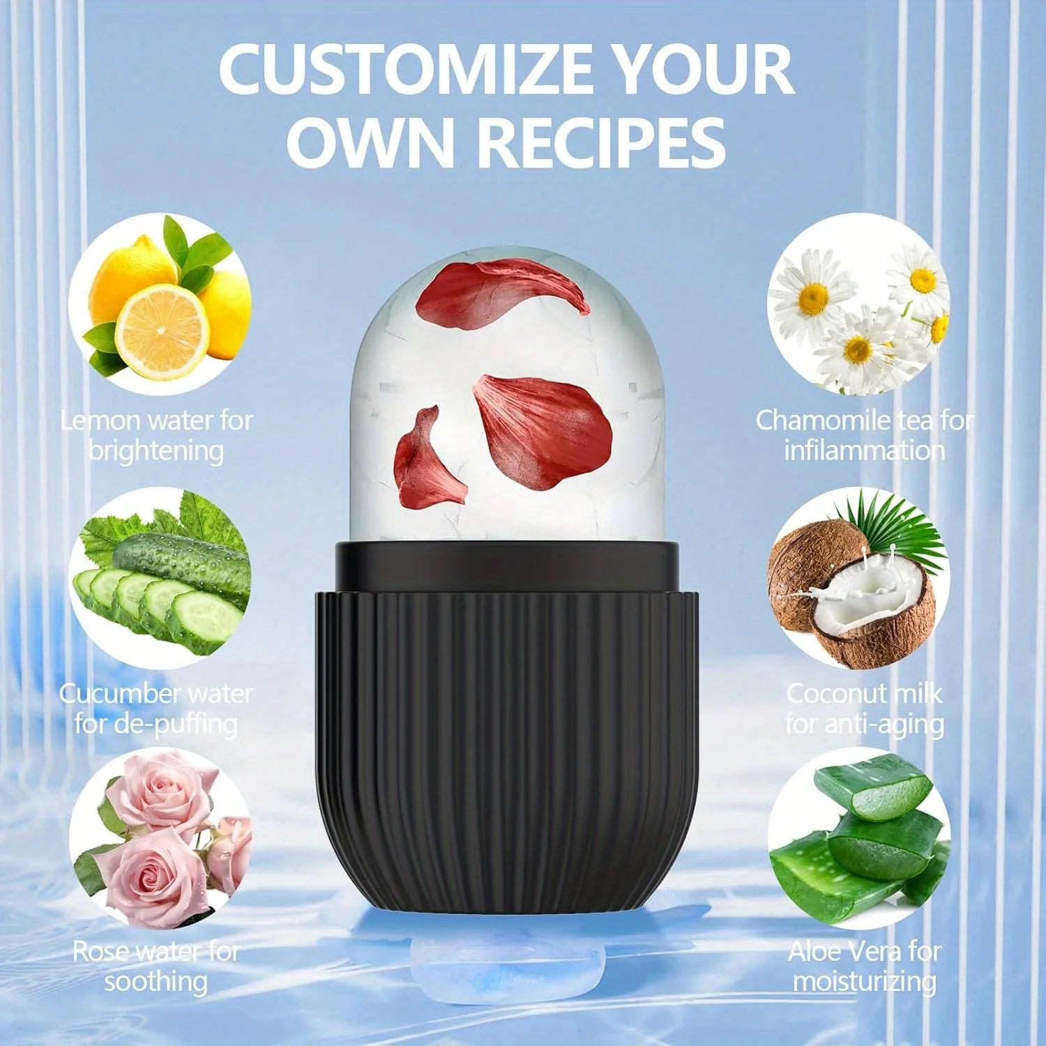 GlowIce Silicone Face Massager Set