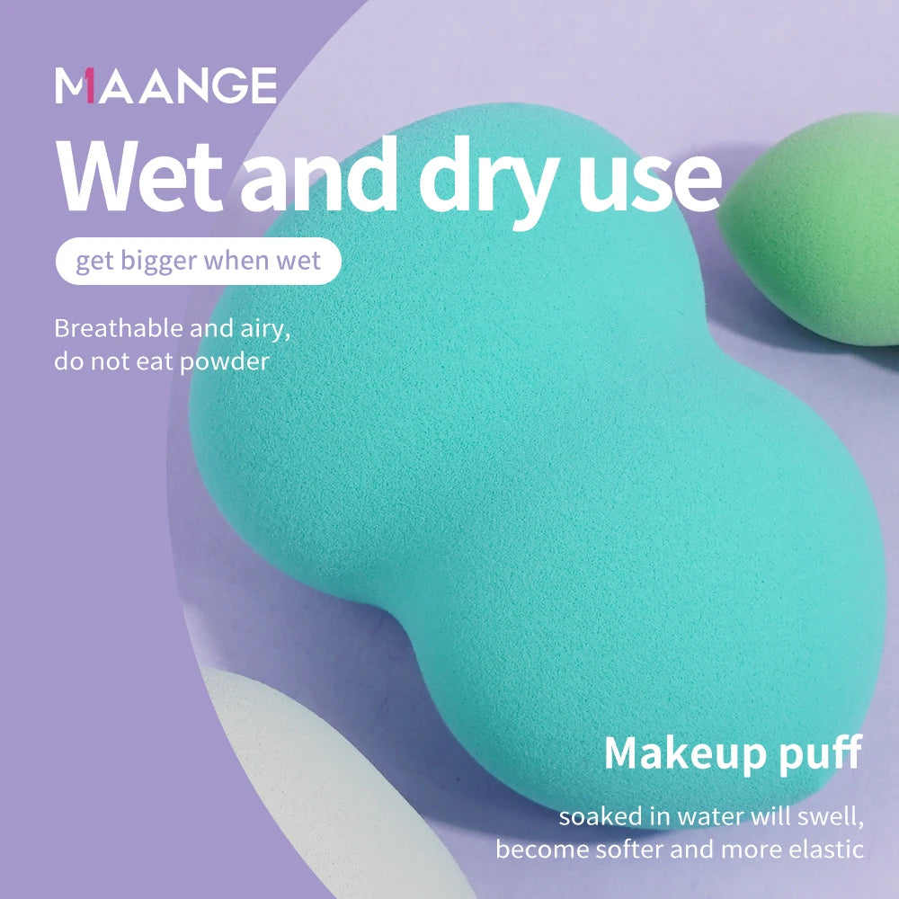 MAANGE 5-Piece Colorful Makeup Sponge Set