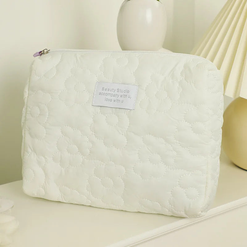 LuxeGlow Waterproof Large-Capacity Makeup Pouch