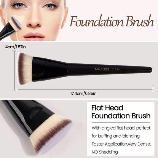 MAANGE Essential 3-Piece Makeup Brush Set