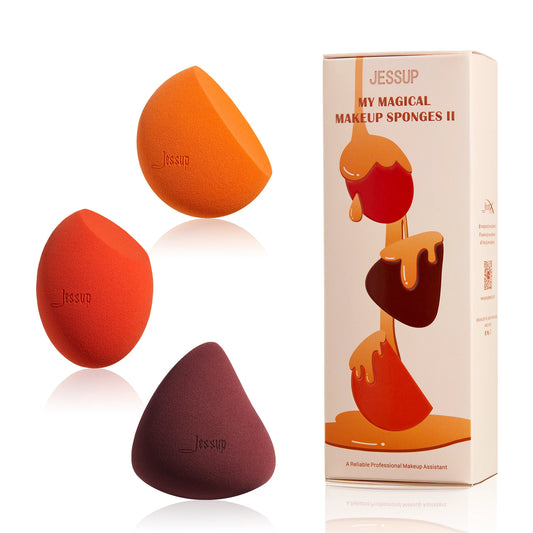 Jessup Pro Blend Sponge Set (SP013) – 3-in-1 Miracle Makeup Sponges