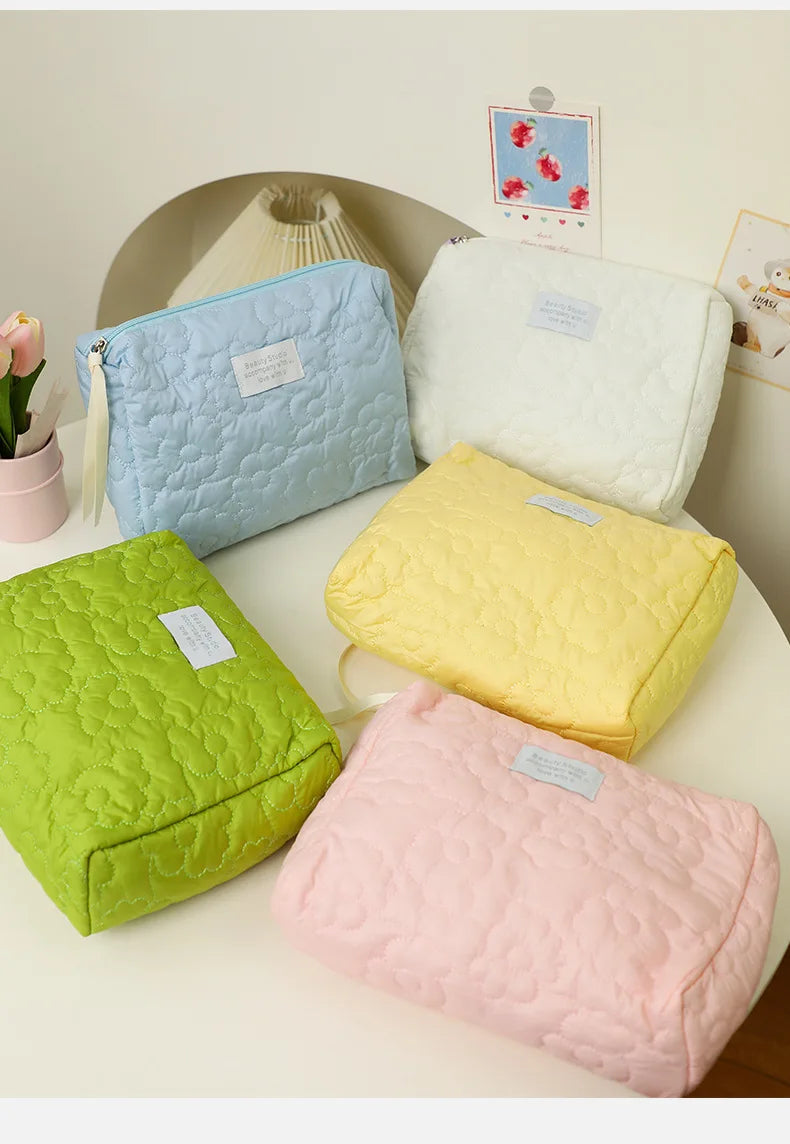 LuxeGlow Waterproof Large-Capacity Makeup Pouch