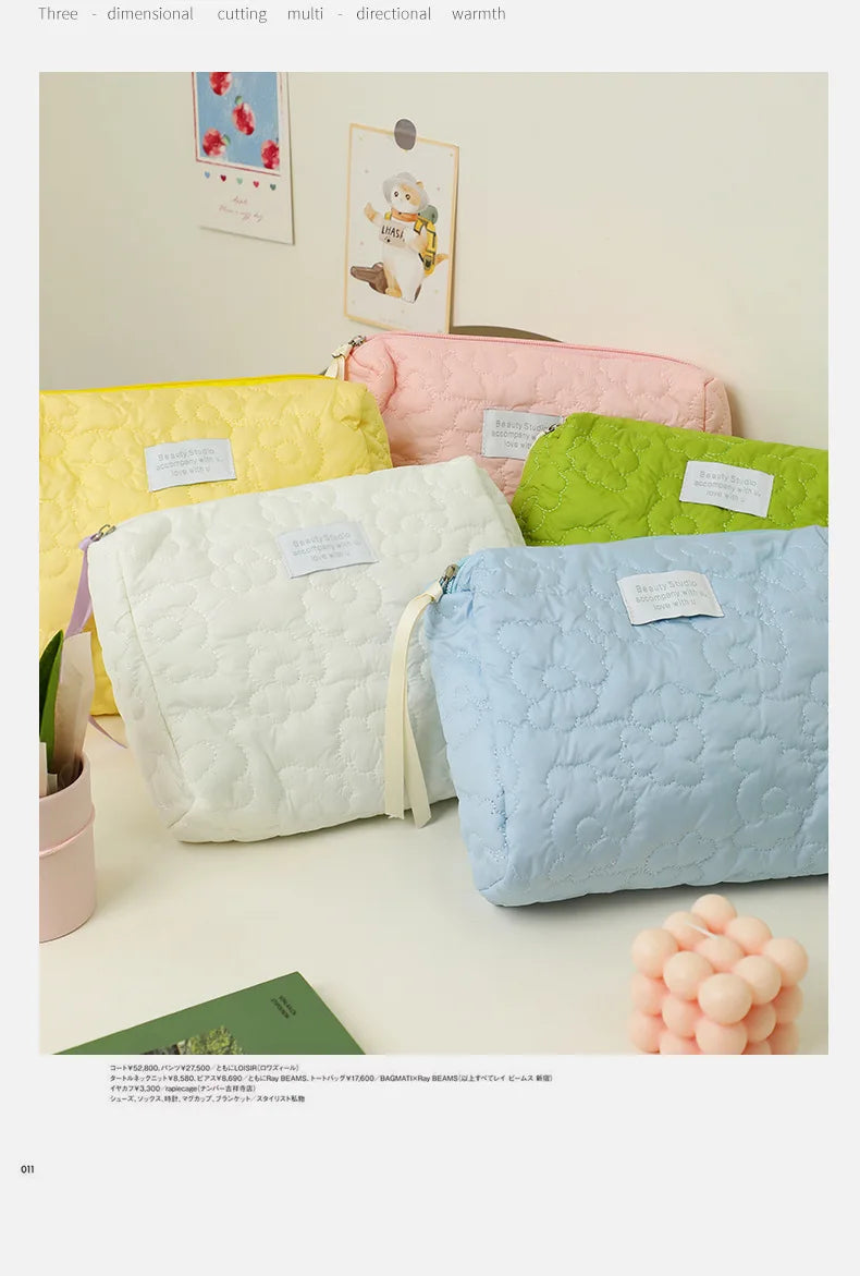 LuxeGlow Waterproof Large-Capacity Makeup Pouch