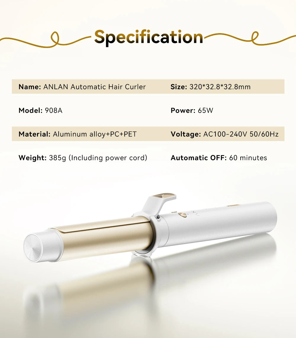 ANLAN Automatic Hair Curler – Fast Heat & Smart Temp Control