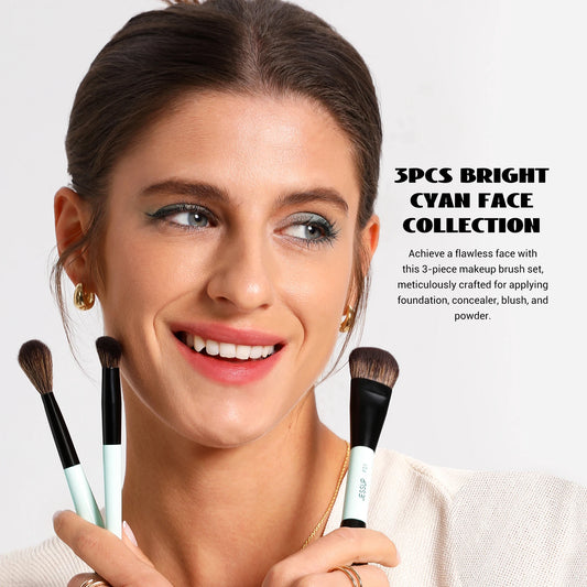Jessup DuoGlow 3-Piece Makeup Brush Set
